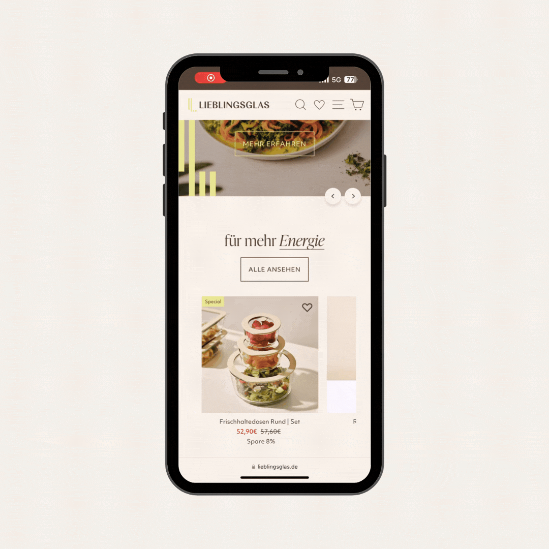 Mockup von Email Marketing durch Klaviyo, um die App in Shopify Kosten einzurechnen.
