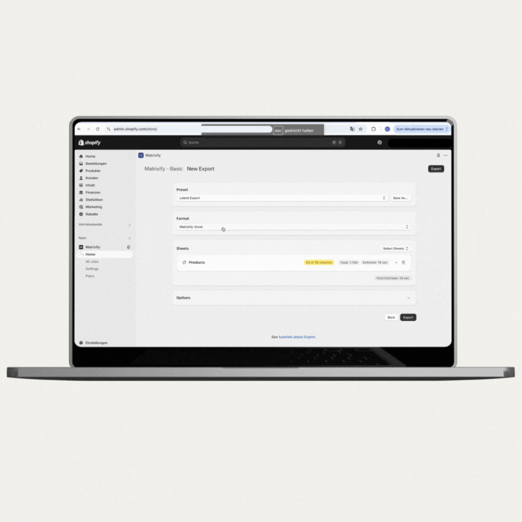 Matrixify Logo Matrixify: Die beste App für Datenimport & Export – Yoffi Digital